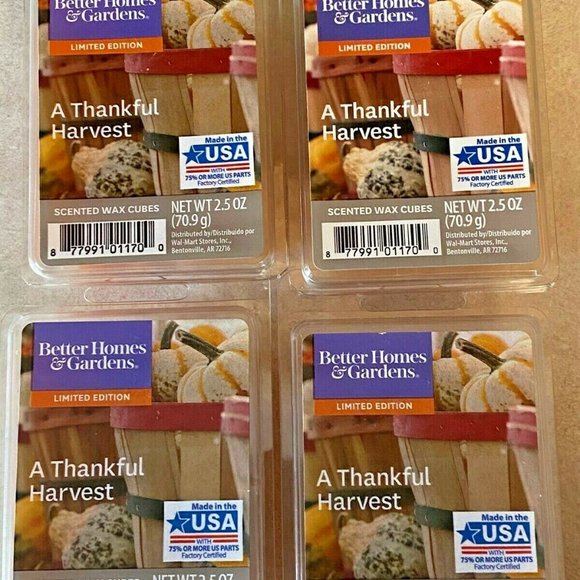 Thankful Harvest Better Homes Gardens Wax Cube Lot - Picture 1 of 2